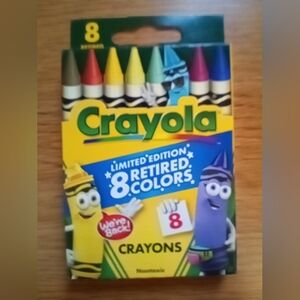 1 Box Crayola Crayons 8ct Limited Edition Retired Colors